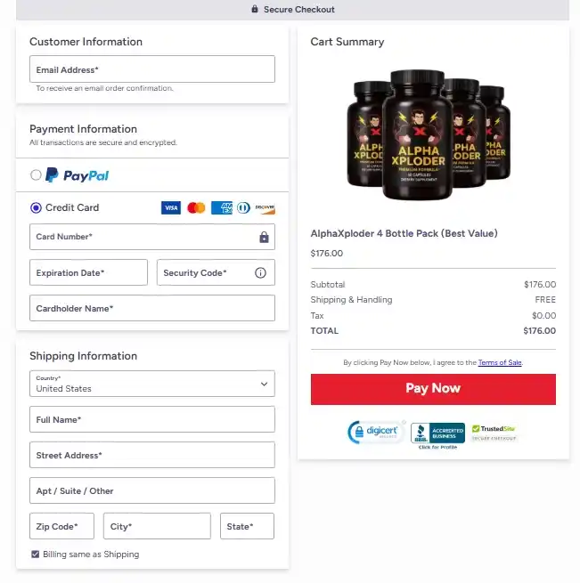 Alpha Xploder Order Page